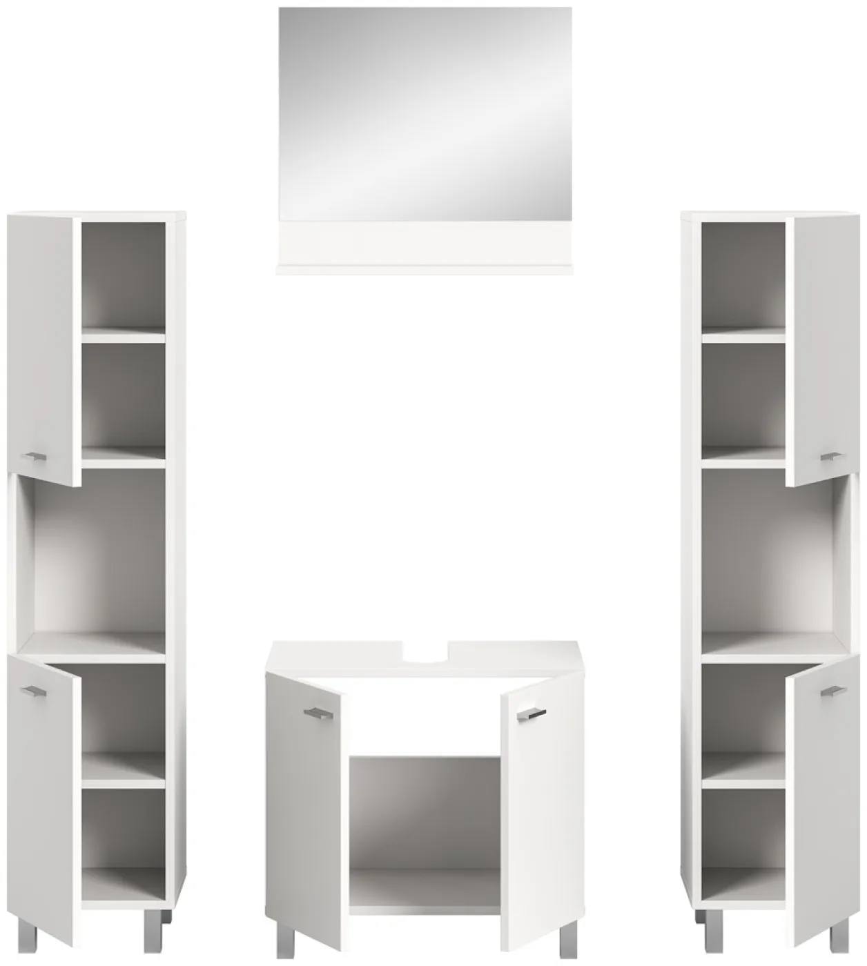 Badezimmer Set Boston | 4-teilig | weiß