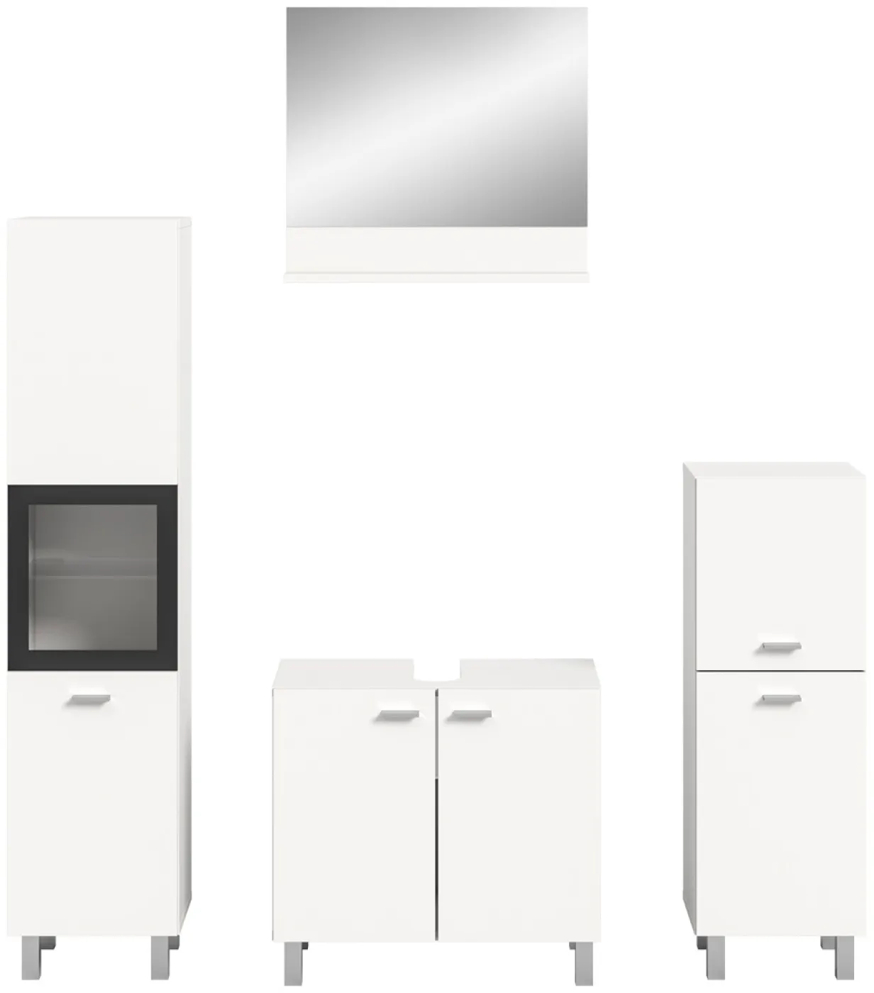 Badezimmer Set Boston 5 | 4-teilig | weiß