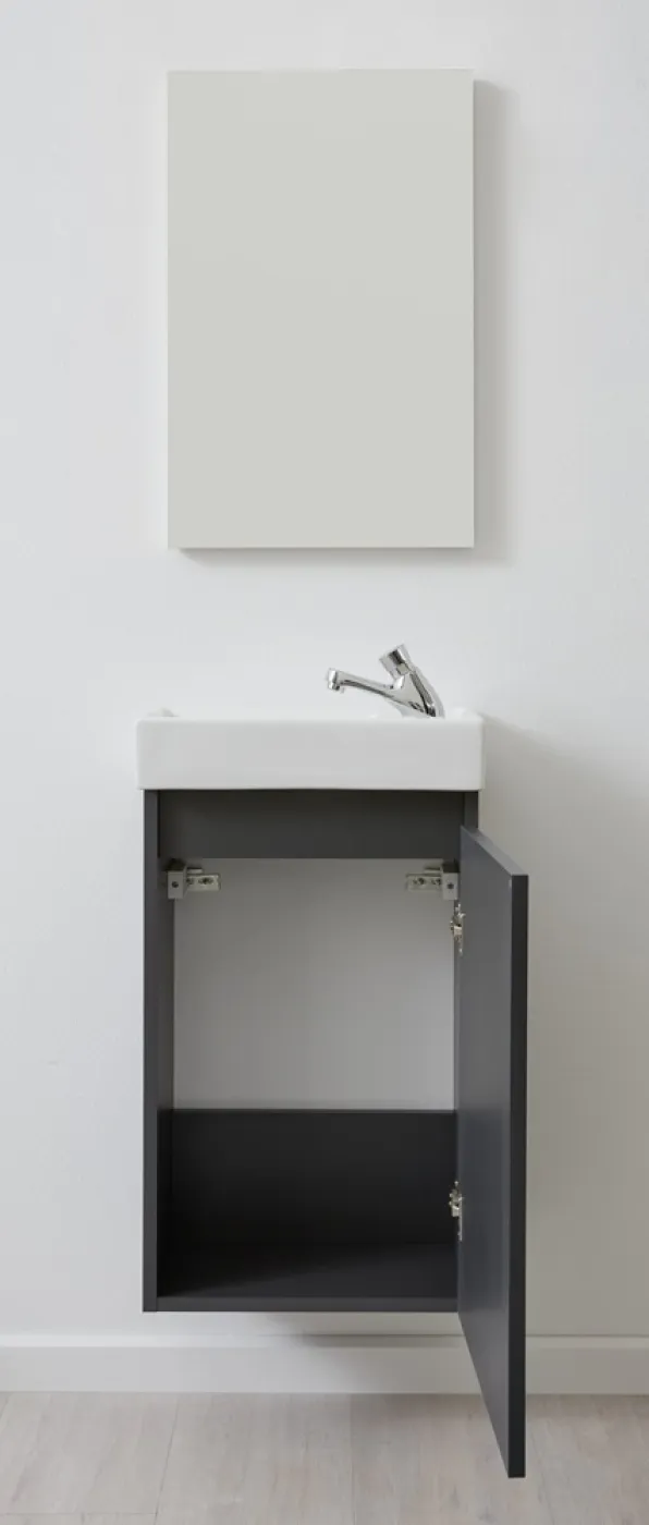 Badezimmer-Set Champ Bad | inkl. Waschbecken | Grau | 2-teilig