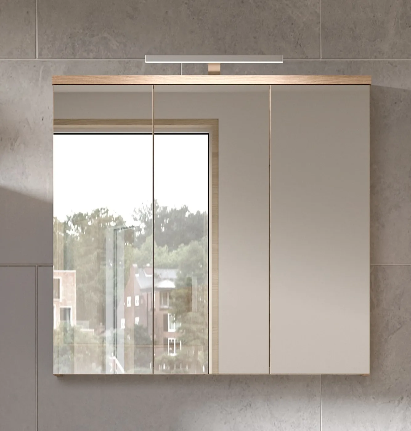 Badezimmer Set Grado | Nox Oak / grau | 3-teilig