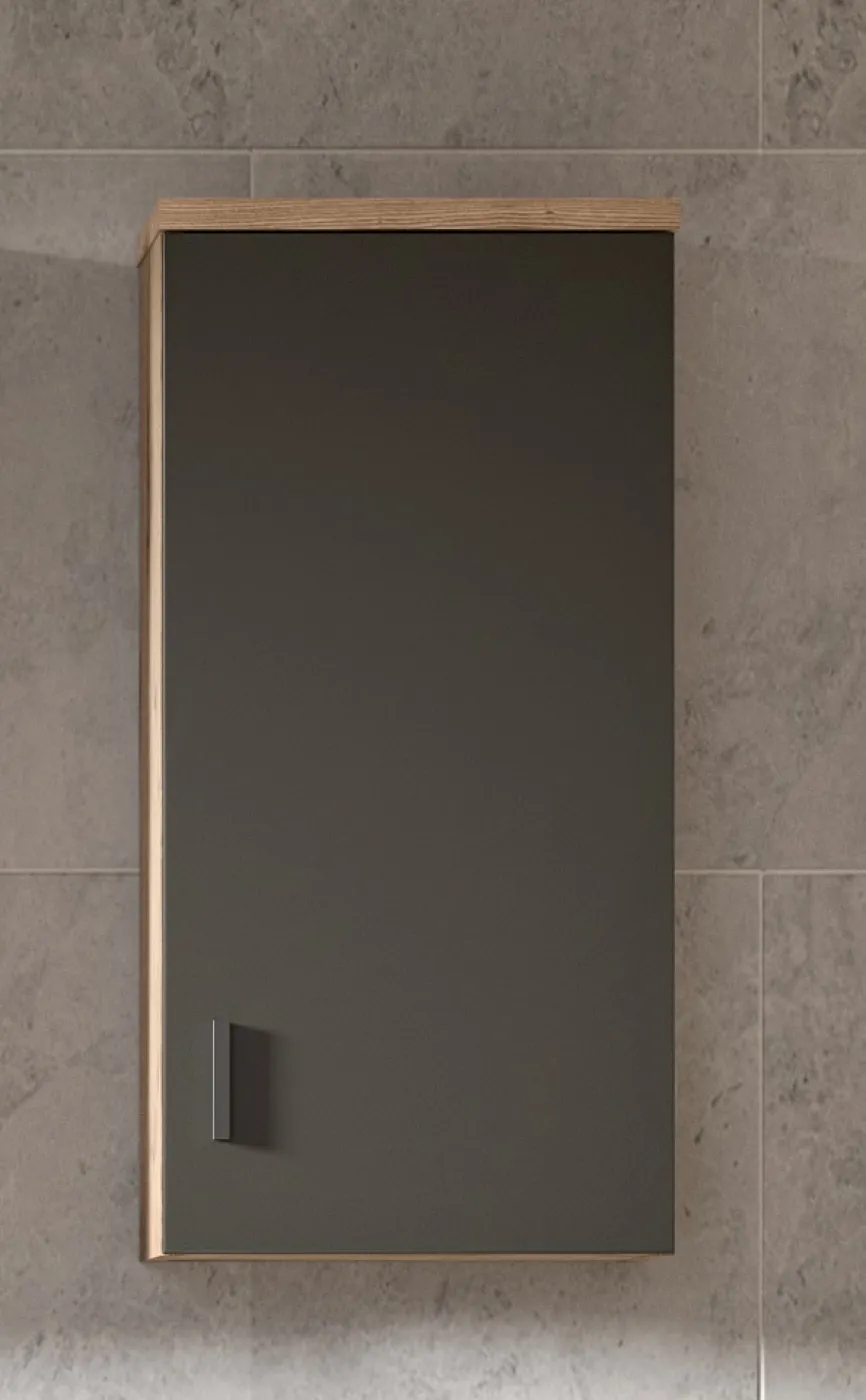 Badezimmer-Set Grado | Nox Oak / grau | 4-teilig ohne Beleuchtung