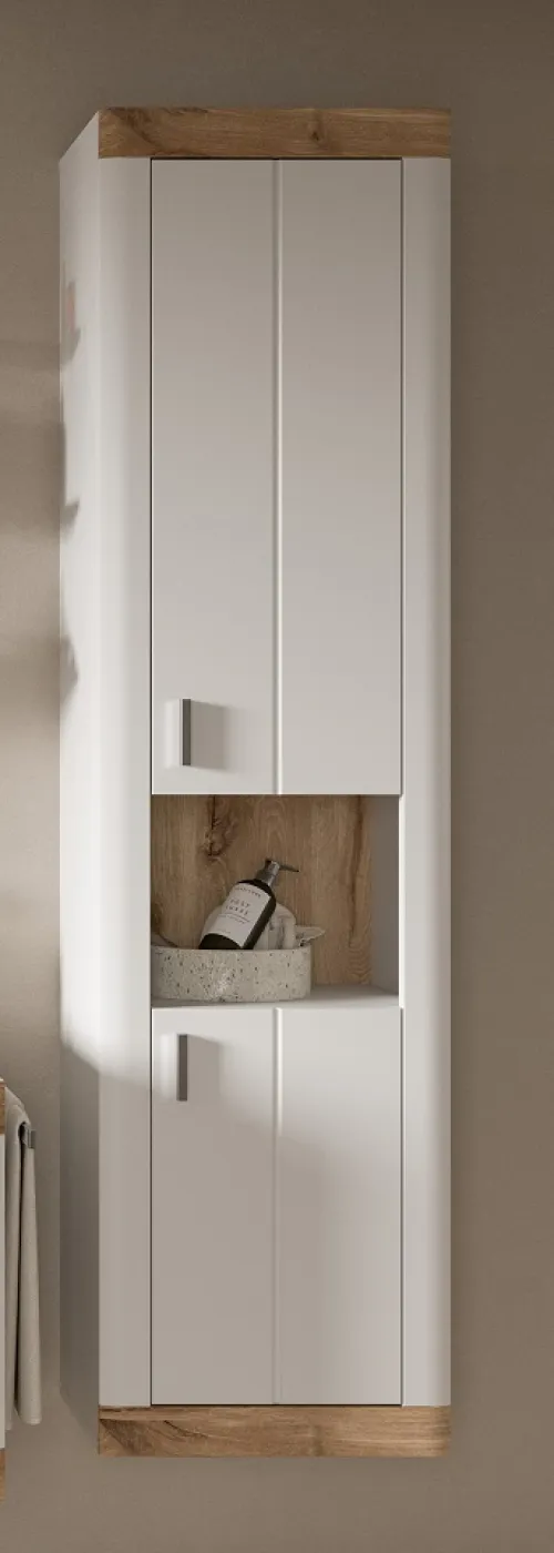 Badezimmer-Set Laredo | Nox Oak / weiß | 4-teilig