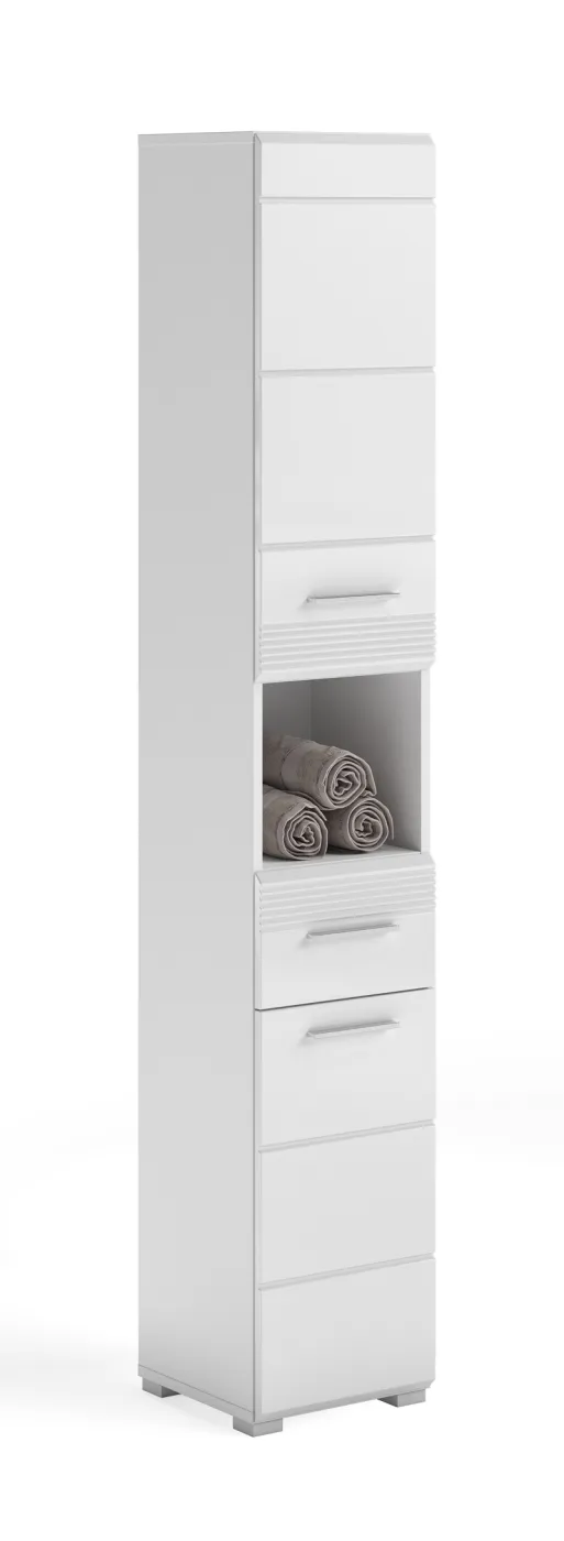 Badezimmer Set Linus | weiß Hochglanz | 3-teilig