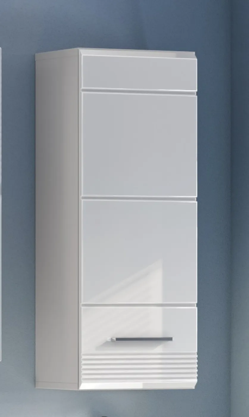 Badezimmer-Set Linus | weiß Hochglanz | 4-teilig ohne Aufsatzleuchte