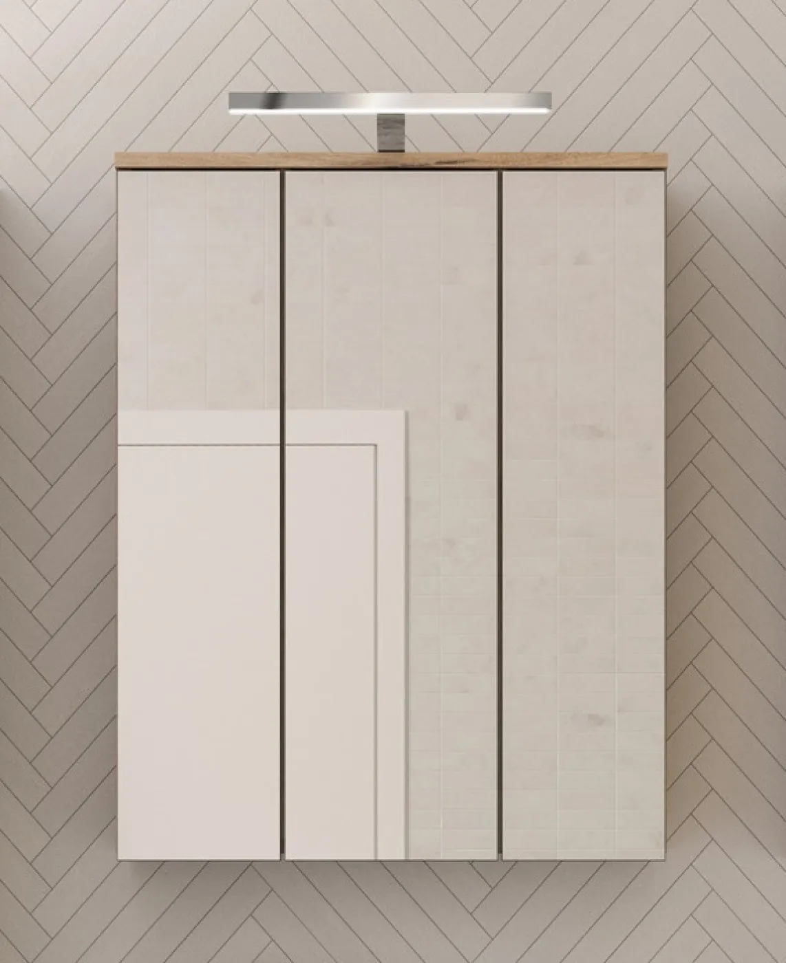 Badezimmer-Set Mason | Nox Oak / Basalt grau | 4-teilig ohne Aufsatzleuchte