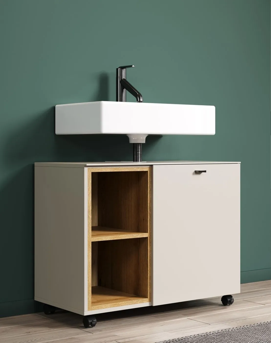 Badezimmer-Set Sao Paulo | Kaschmir / Evoke Eiche | 4-teilig