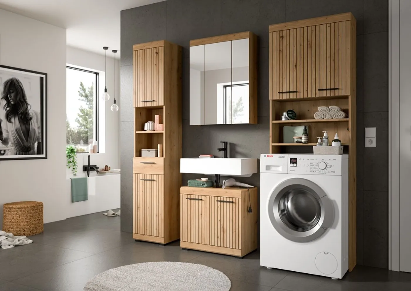 Badezimmer-Set Scout 1 | Artisan Eiche | 4-teilig ohne