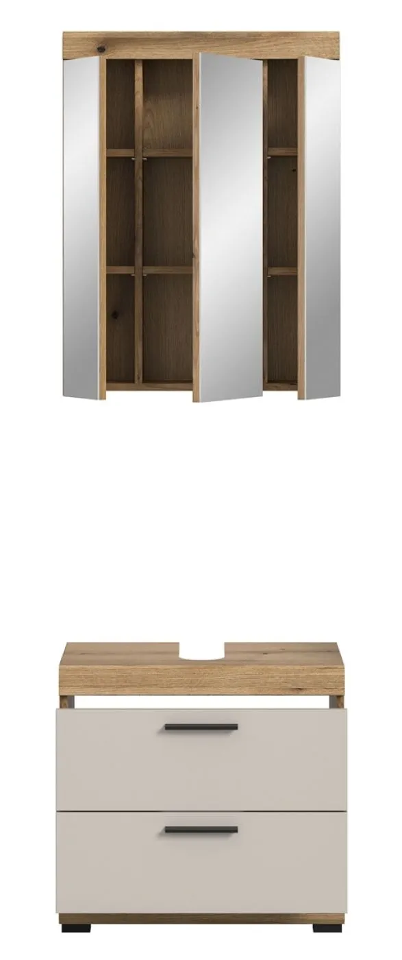 Badezimmer-Set Scout 1 | Kaschmir / Evoak Oak | 2-teilig