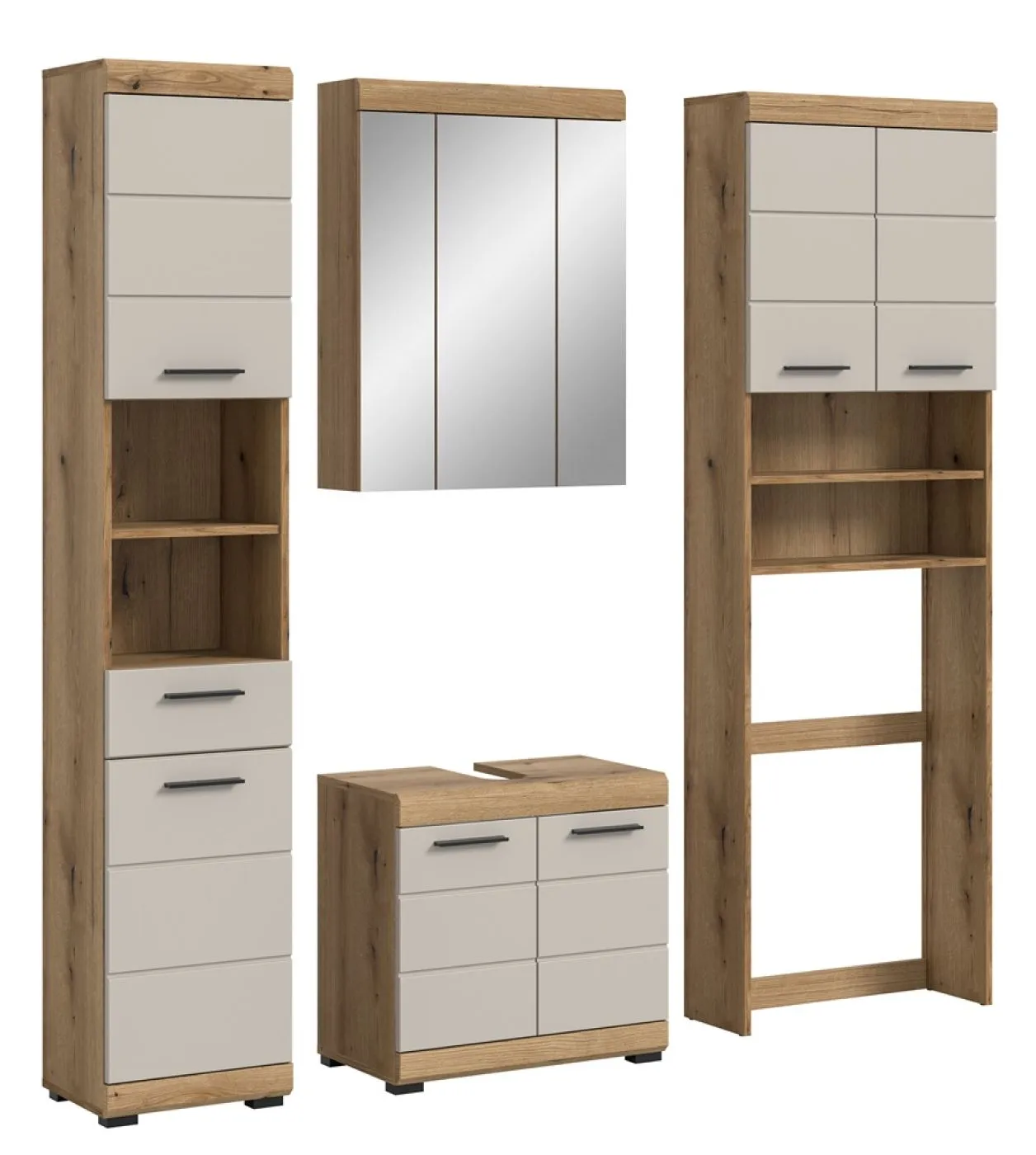 Badezimmer-Set Scout 1 | Kaschmir / Evoak Oak | 4-teilig
