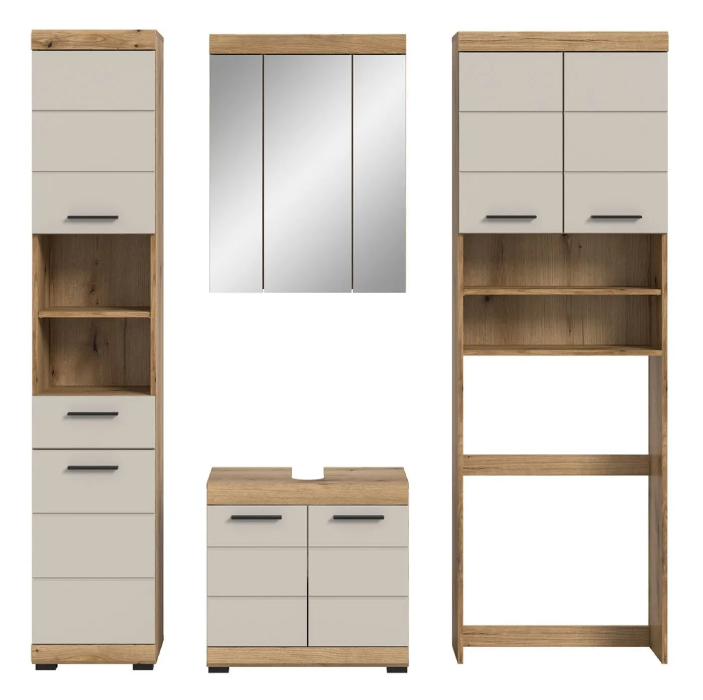 Badezimmer-Set Scout 1 | Kaschmir / Evoak Oak | 4-teilig