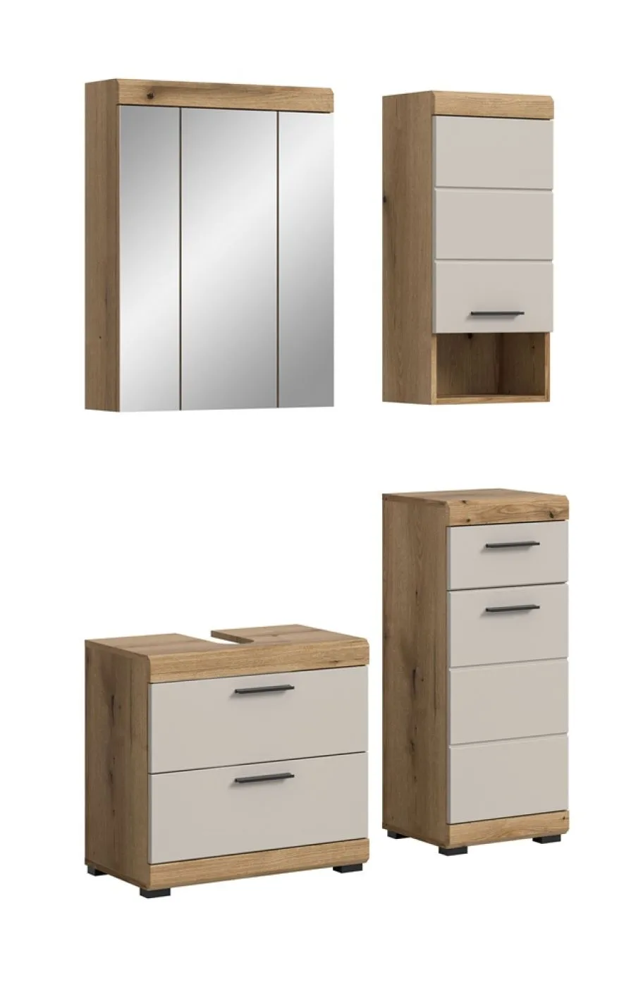 Badezimmer-Set Scout 1a | Kaschmir / Evoak Oak | 4-teilig
