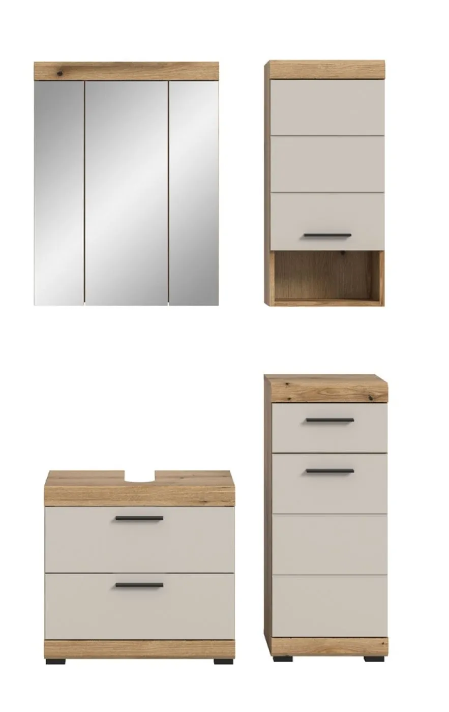 Badezimmer-Set Scout 1a | Kaschmir / Evoak Oak | 4-teilig