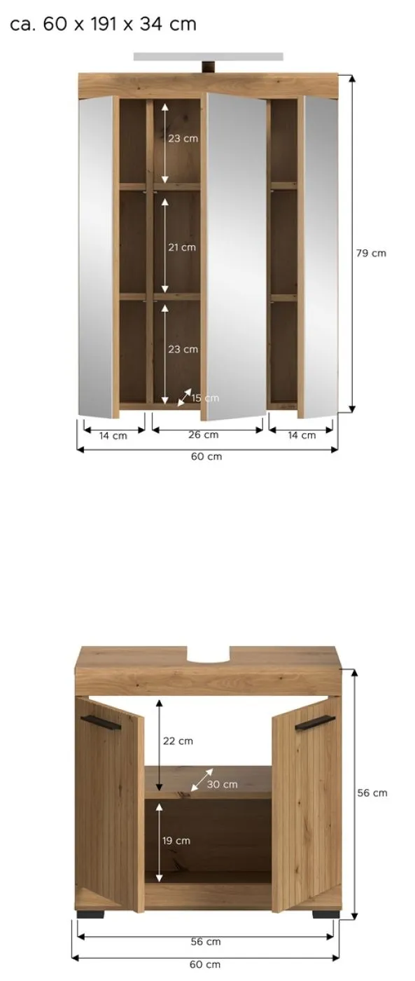 Badezimmer-Set Scout 2 | Artisan Eiche | 2-teilig