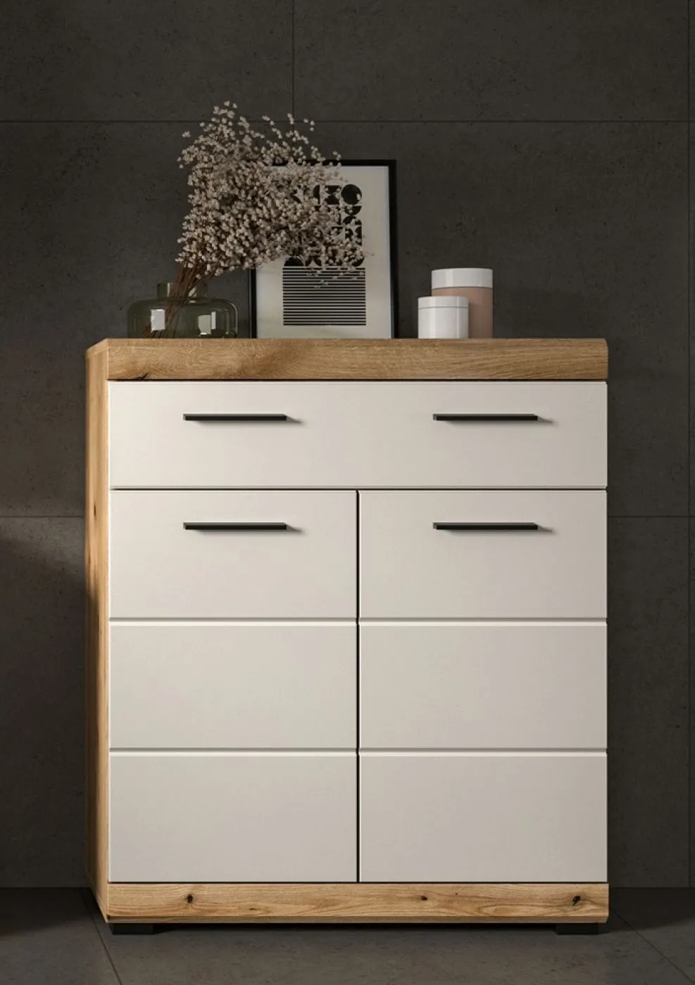 Badezimmer-Set Scout 2 | Kaschmir / Evoak Oak | 3-teilig ohne Beleuchtung