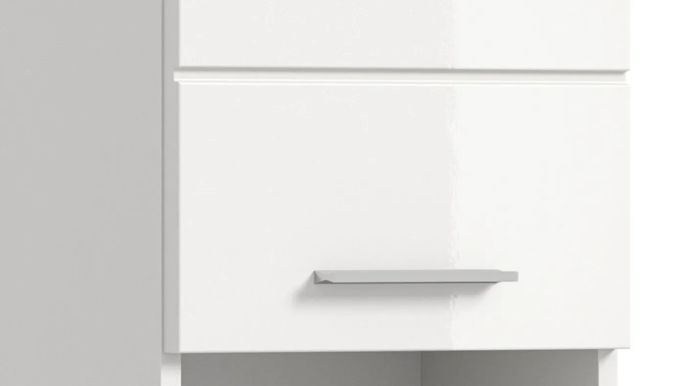 Badezimmer-Set Scout 6 | weiß Hochglanz / weiß | 2-teilig | ohne Aufsatzleuchte