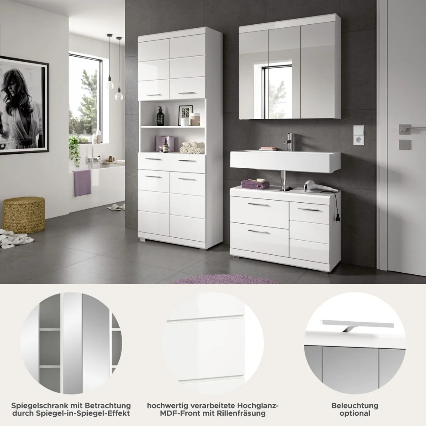 Badezimmer-Set Scout 5, 3-teilig – Ansicht 6