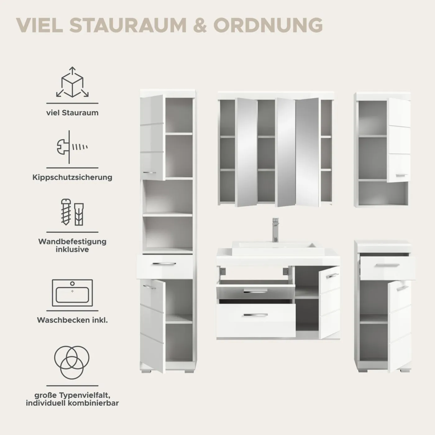 Badezimmer-Set Scout 6, 5-teilig – Ansicht 8