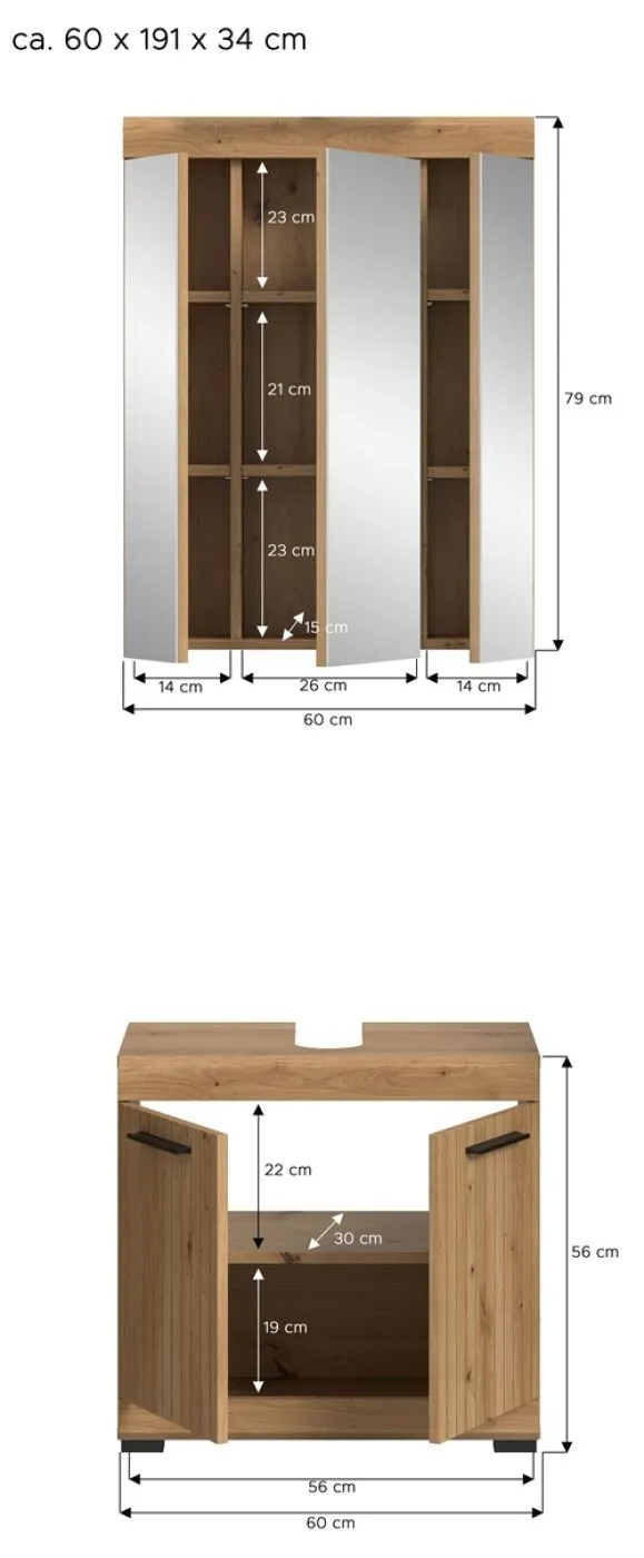 Badezimmer-Set Scout | Artisan Eiche | 2-teilig