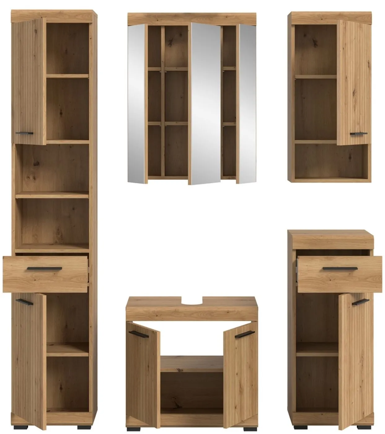 Badezimmer-Set Scout | Artisan Eiche | 5-teilig ohne Aufsatzleuchte