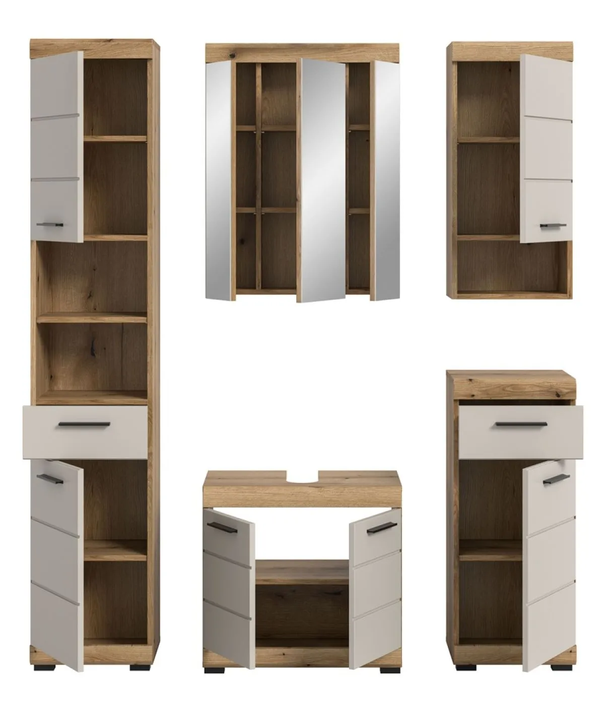 Badezimmer-Set Scout | Kaschmir / Evoak Oak | 5-teilig