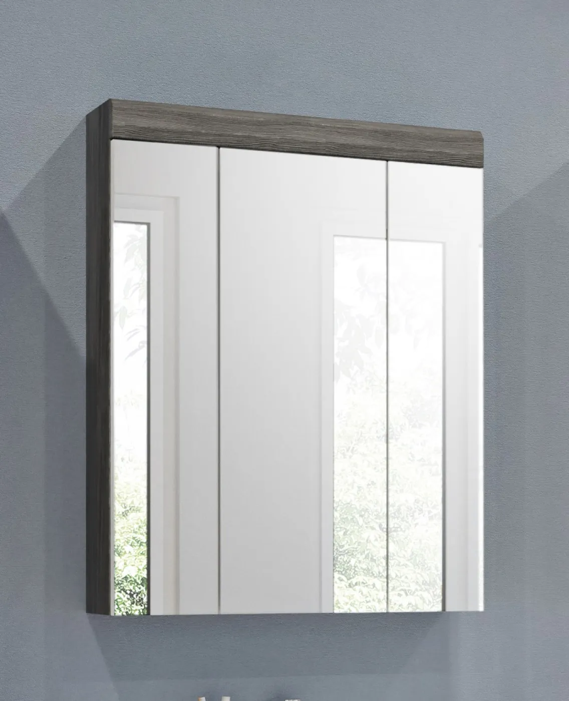 Badezimmer-Set Scout | weiß Hochglanz / rauchsilber | 3-teilig