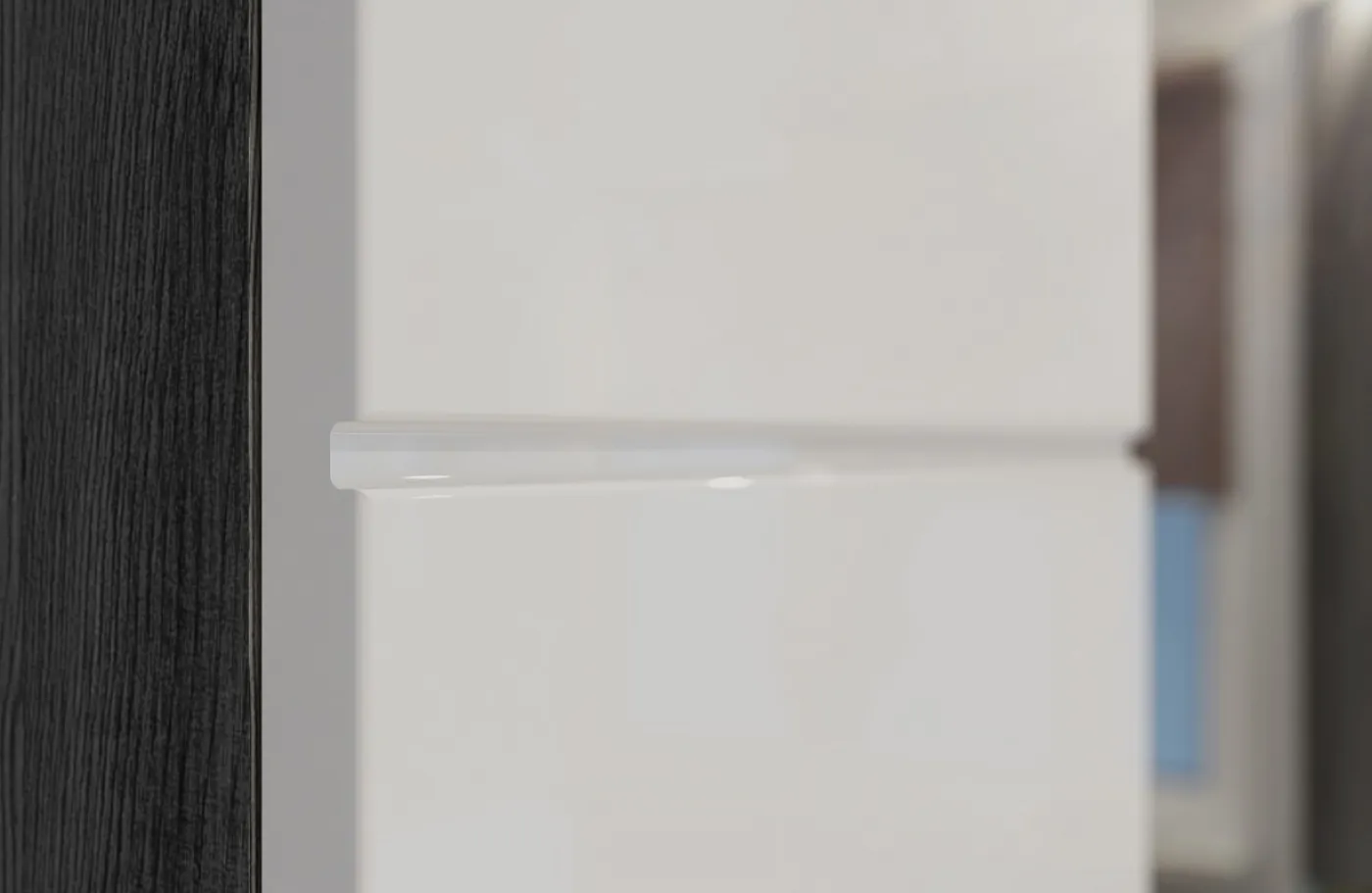 Badezimmer-Set Scout | weiß Hochglanz / rauchsilber | 5-teilig | inkl. LED Beleuchtung