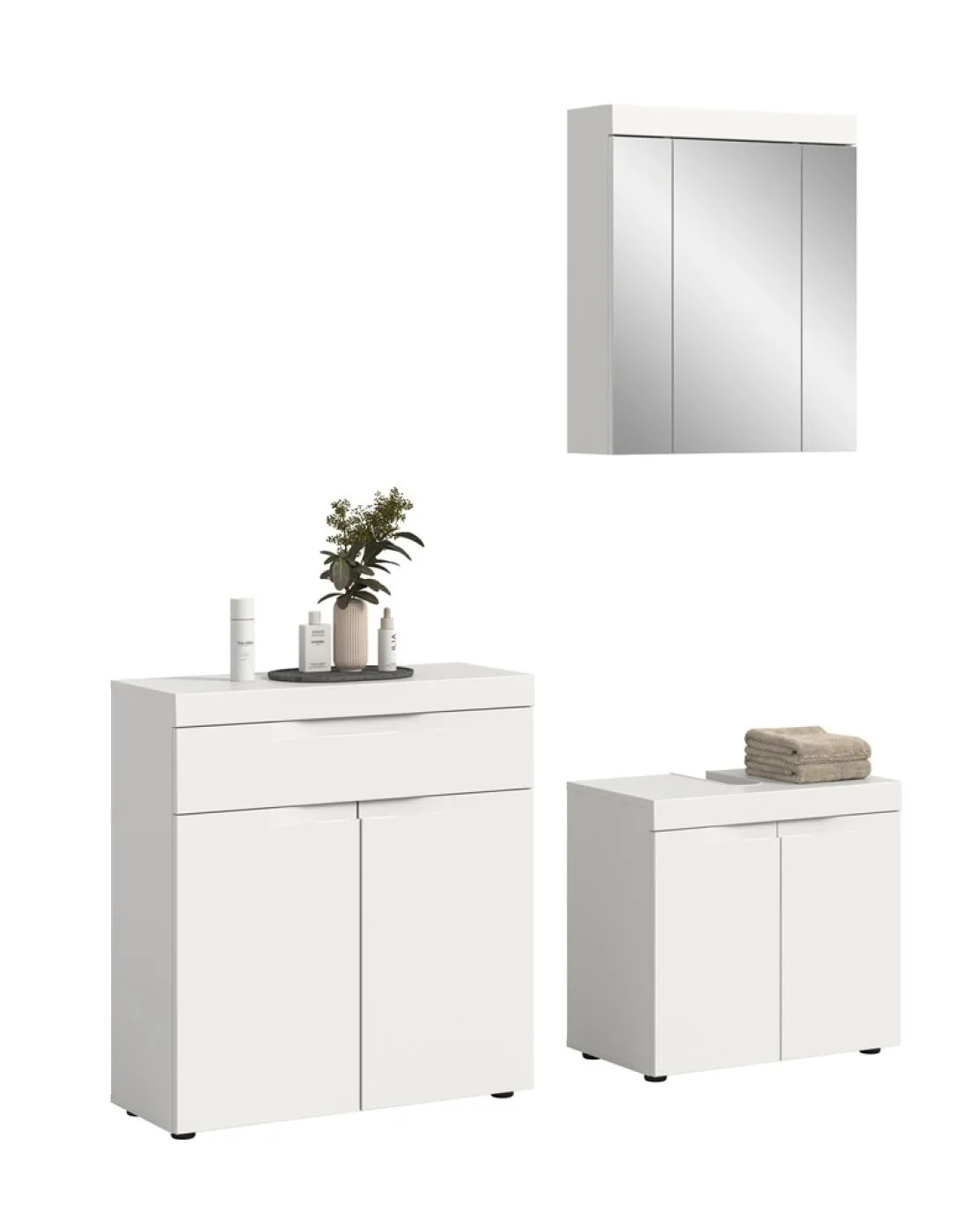 Badezimmer-Set Viana 1 | 3-teilig | weiß ohne Badaufsatzleuchte
