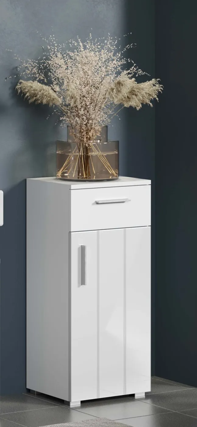 Badezimmer-Set Wons | weiß Hochglanz | 4-teilig