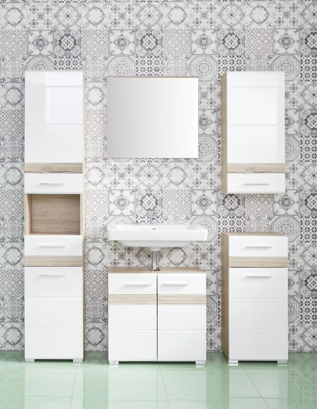 Badezimmer Spiegel Set-One | Eiche San Remo