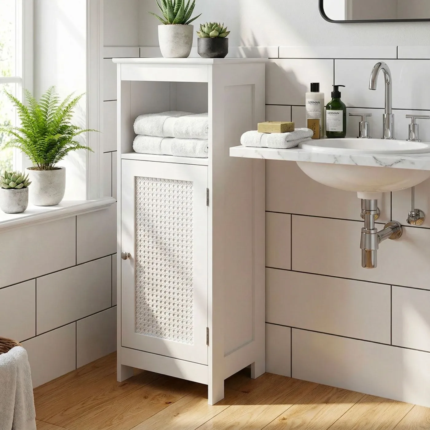 Badezimmerregal Regal Zisan | weiß