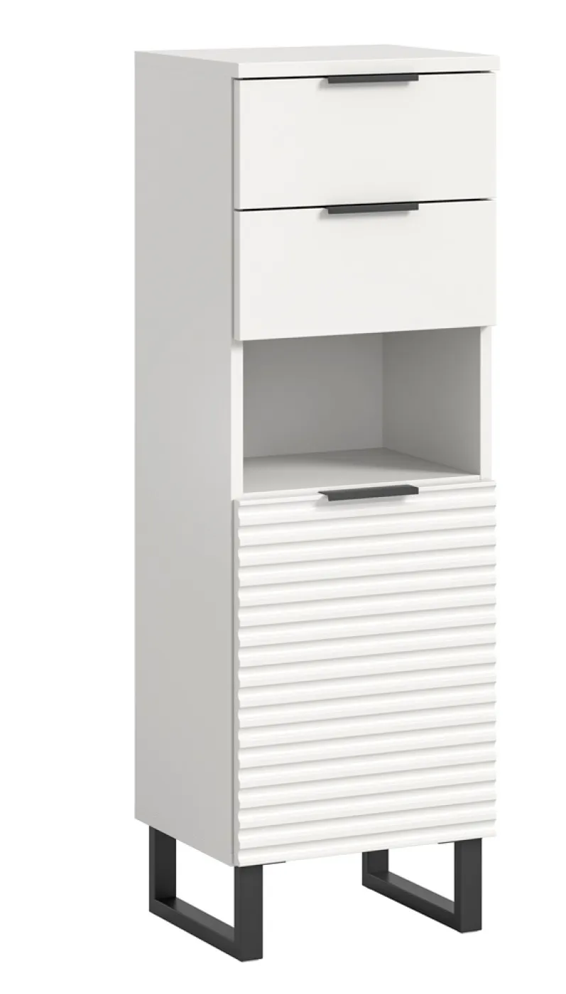 Badezimmreschrank | Standschrank Riff | weiß