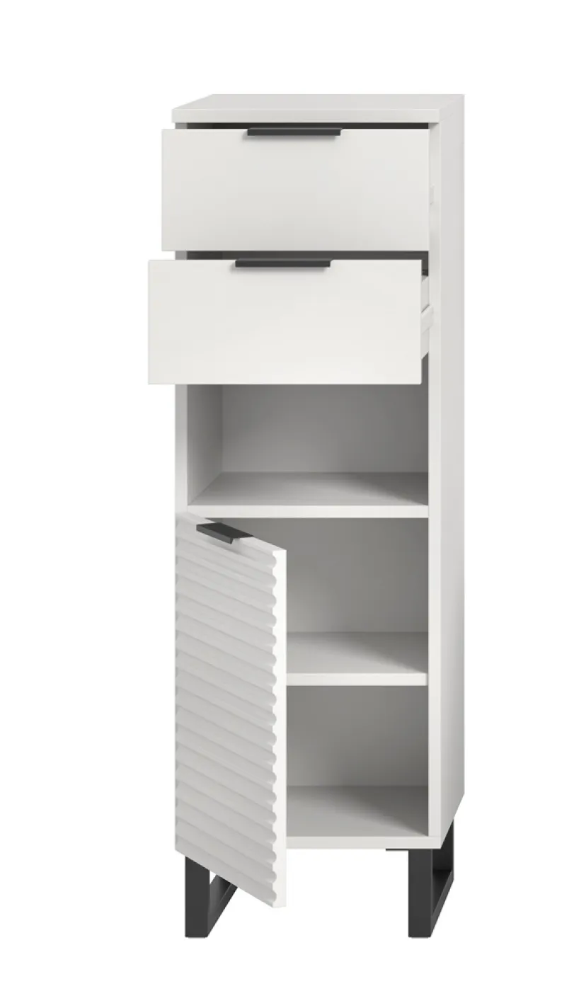 Badezimmreschrank | Standschrank Riff | weiß