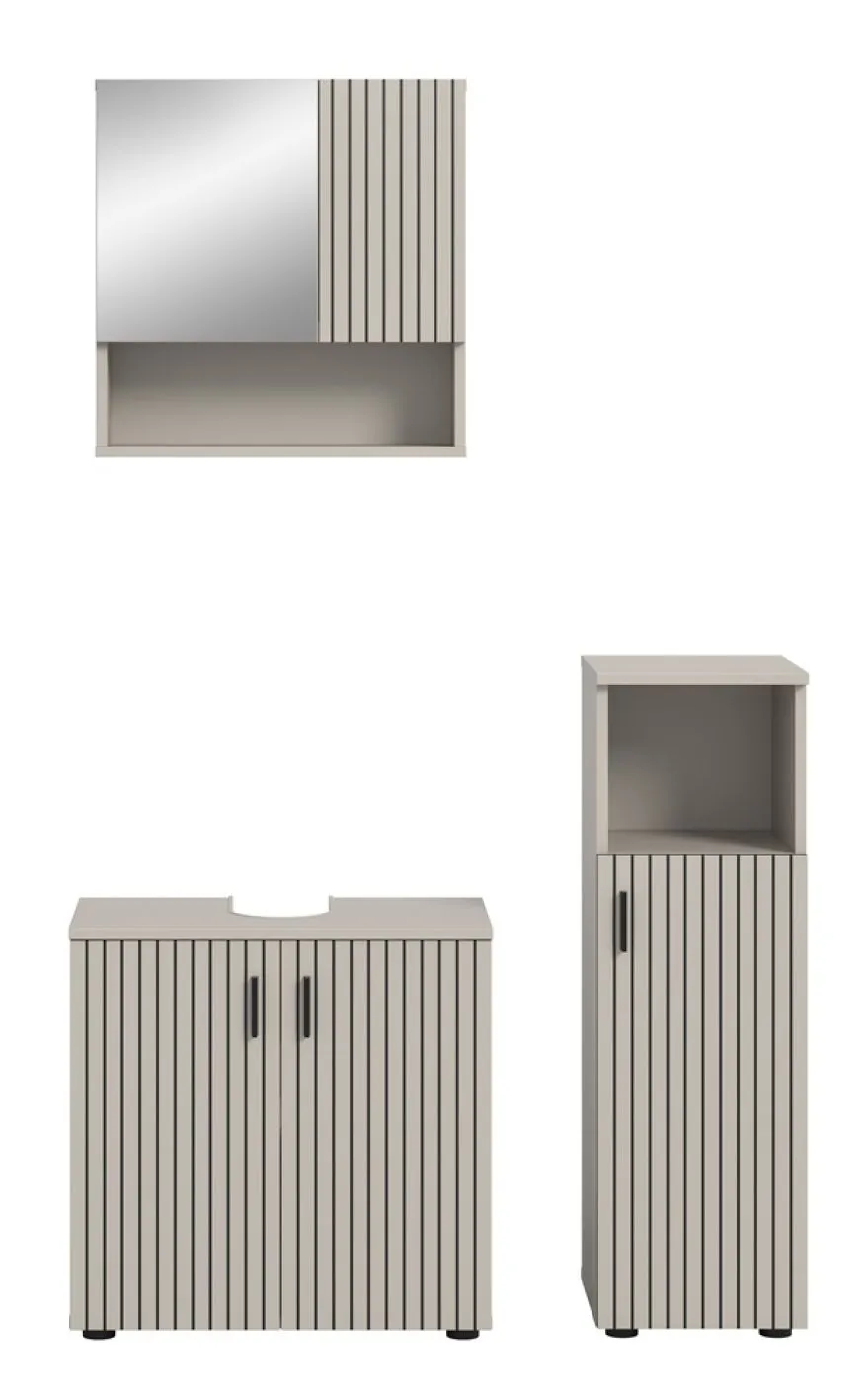 Badkombination Mone 1 | 3-teilig | Kaschmir ohne Aufsatzleuchte