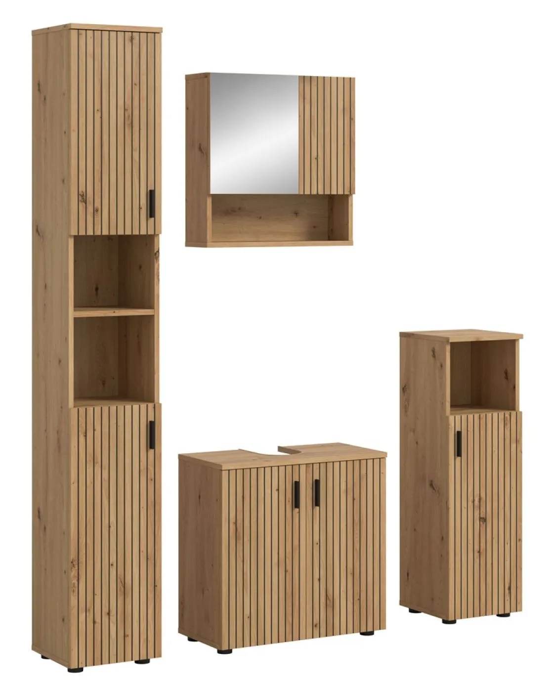 Badkombination Mone 1 | 4-teilig | Artisan Oak ohne Aufsatzleuchte