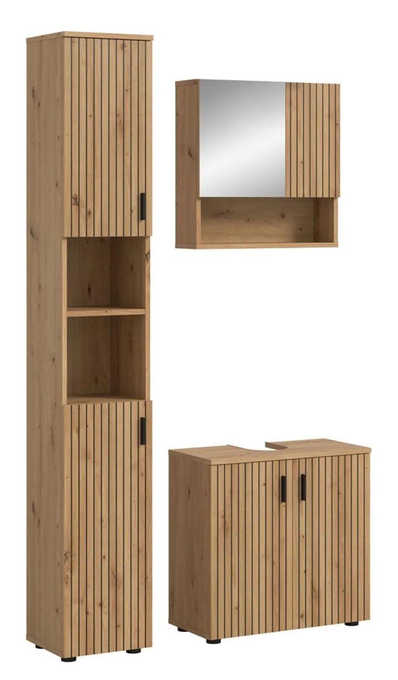 Badkombination Mone 2 | 3-teilig | Artisan Oak ohne Aufsatzleuchte