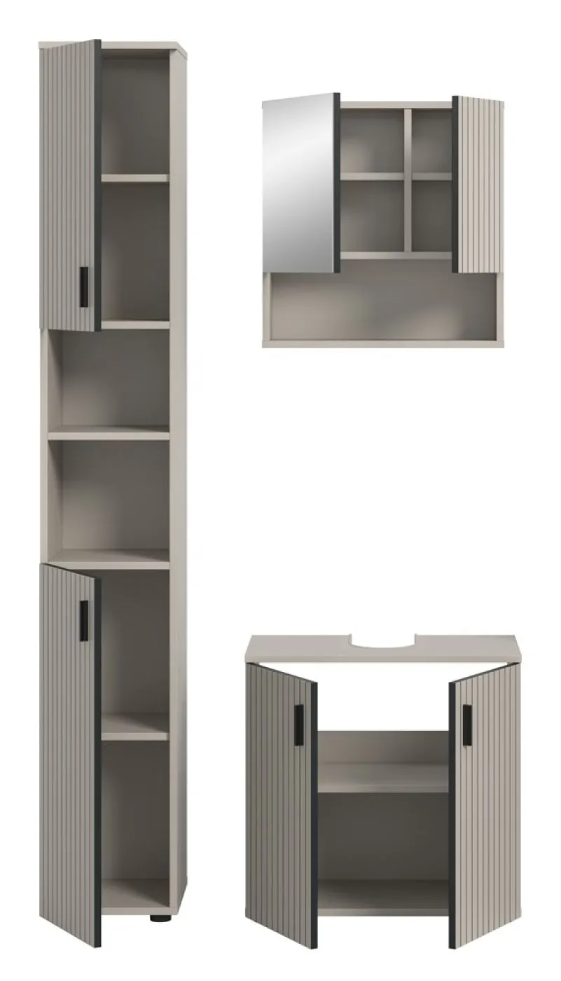 Badkombination Mone 2 | 3-teilig | Kaschmir ohne Aufsatzleuchte