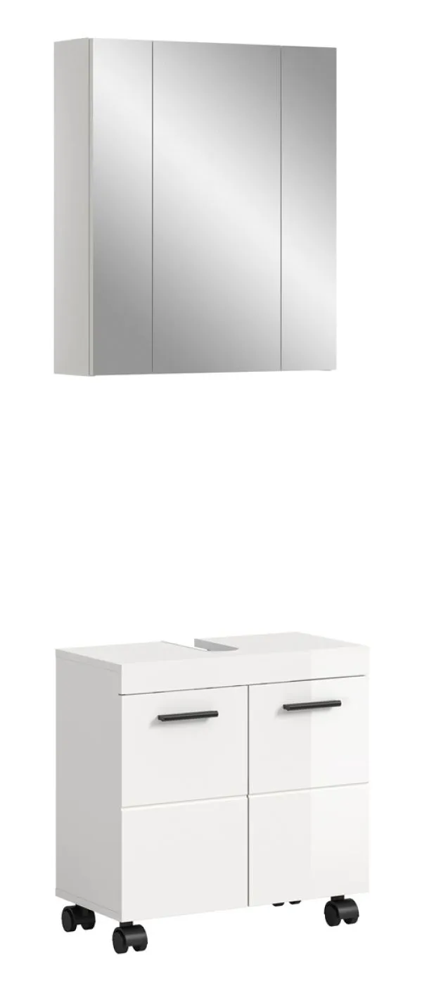 Badkombination Nova 1 | 2-teilig | weiß Hochglanz