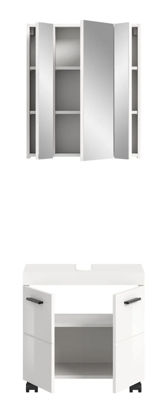 Badkombination Nova 1 | 2-teilig | weiß Hochglanz