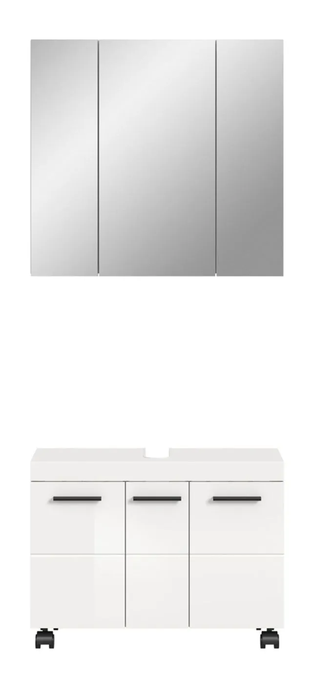 Badkombination Nova 2 | 2-teilig | weiß Hochglanz