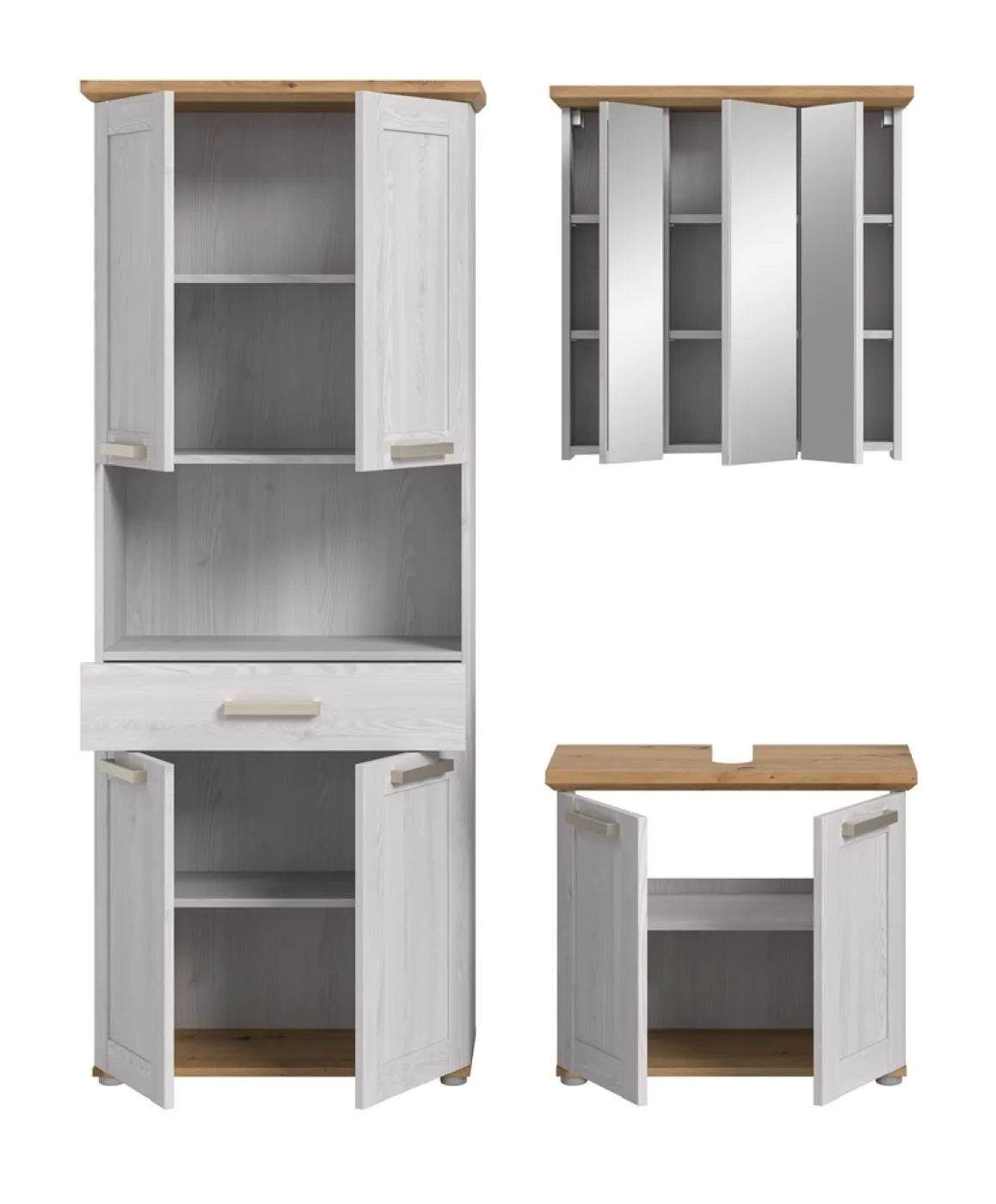 Badkombination Verona 1 | 3-teilig | Sibiu Larche / Artisan Eiche ohne