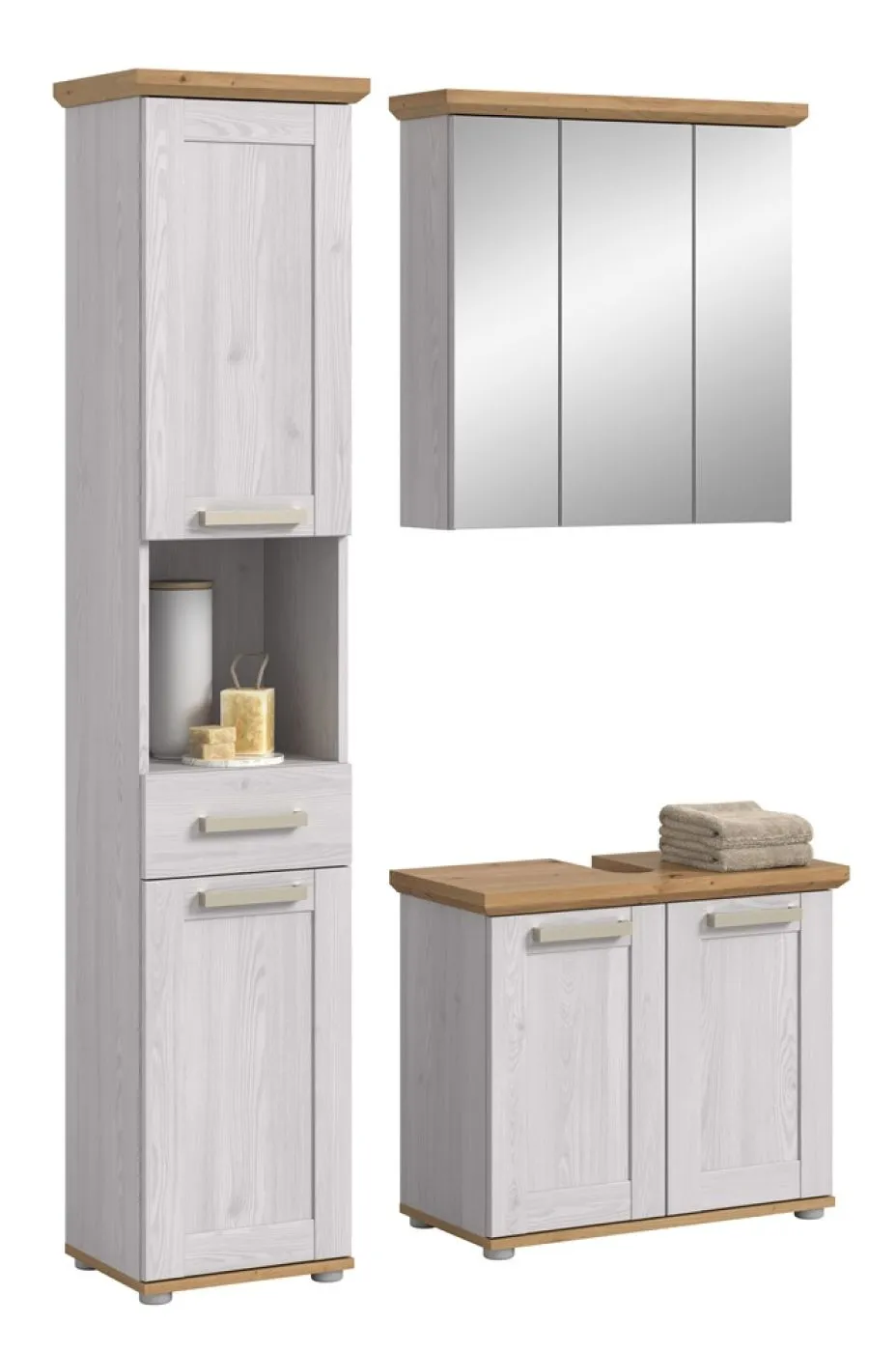 Badkombination Verona | 3-teilig | Sibiu Larche / Artisan Eiche ohne