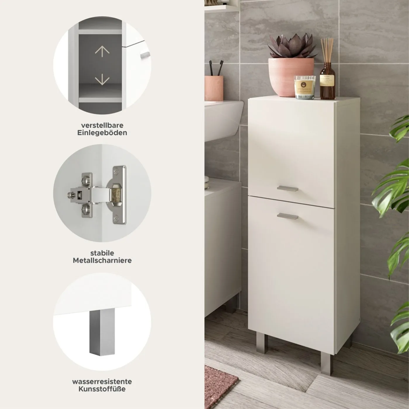 Badschrank Boston klein | weiß