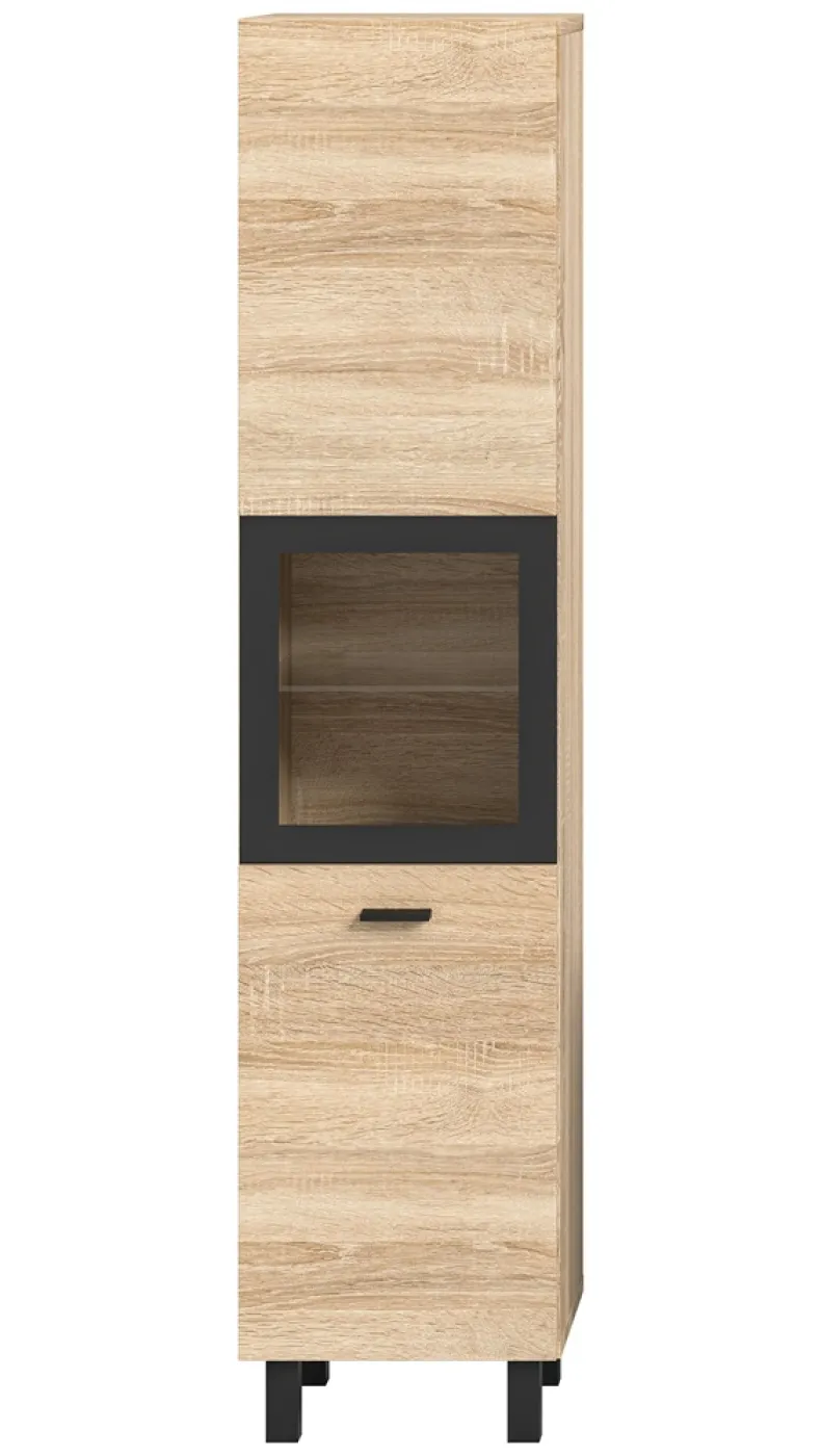 Badschrank Boston | mit Glastür | Eiche Sonoma