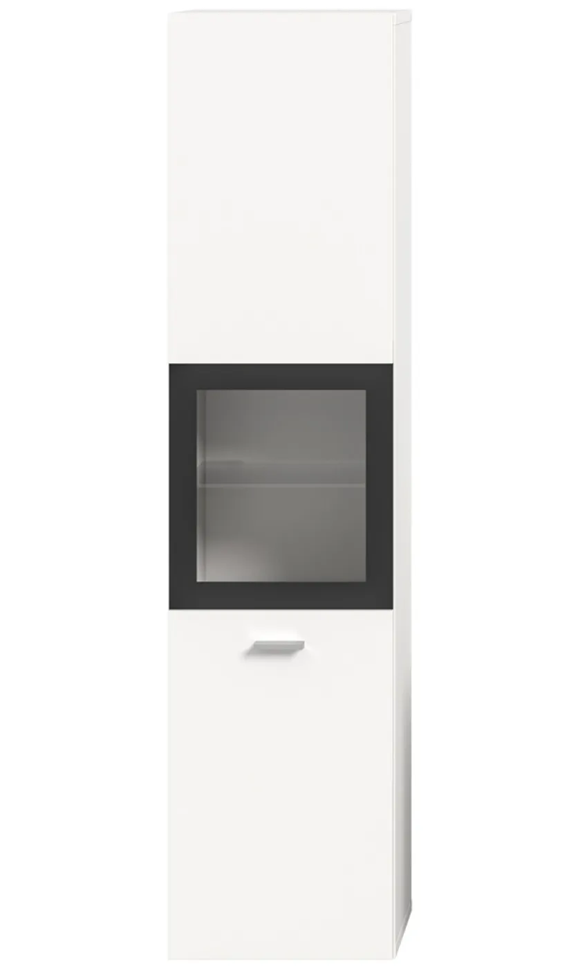 Badschrank Boston | mit Glastür | weiß