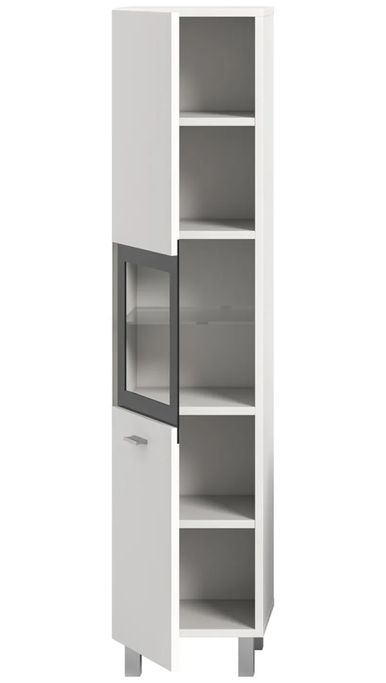 Badschrank Boston | mit Glastür | weiß