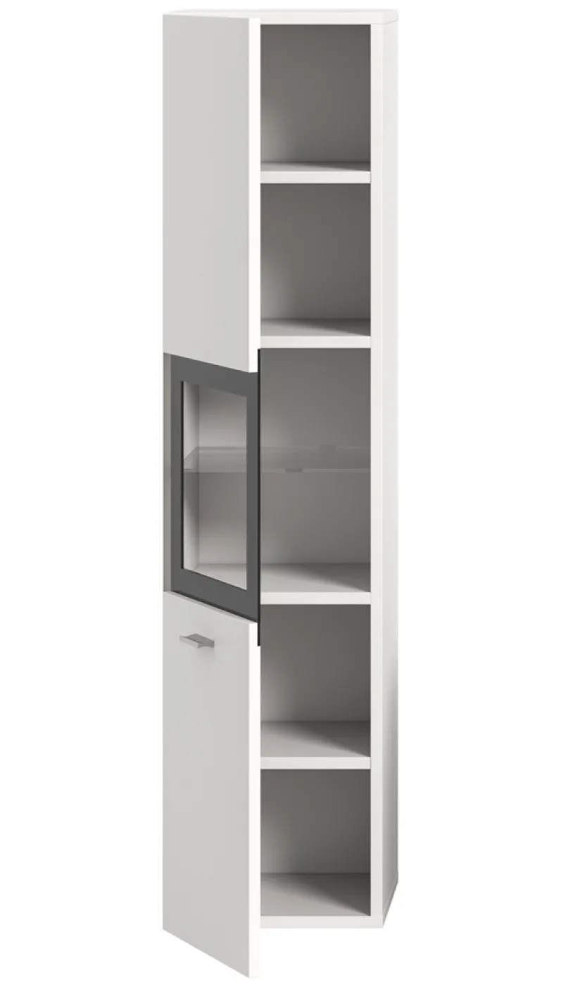 Badschrank Boston | mit Glastür | weiß | ohne Glasbodenclip