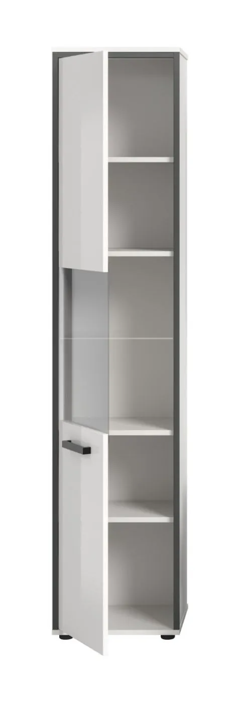Badschrank Kojak 2 | weiß / weiß Hochglanz | ohne Beleuchtung