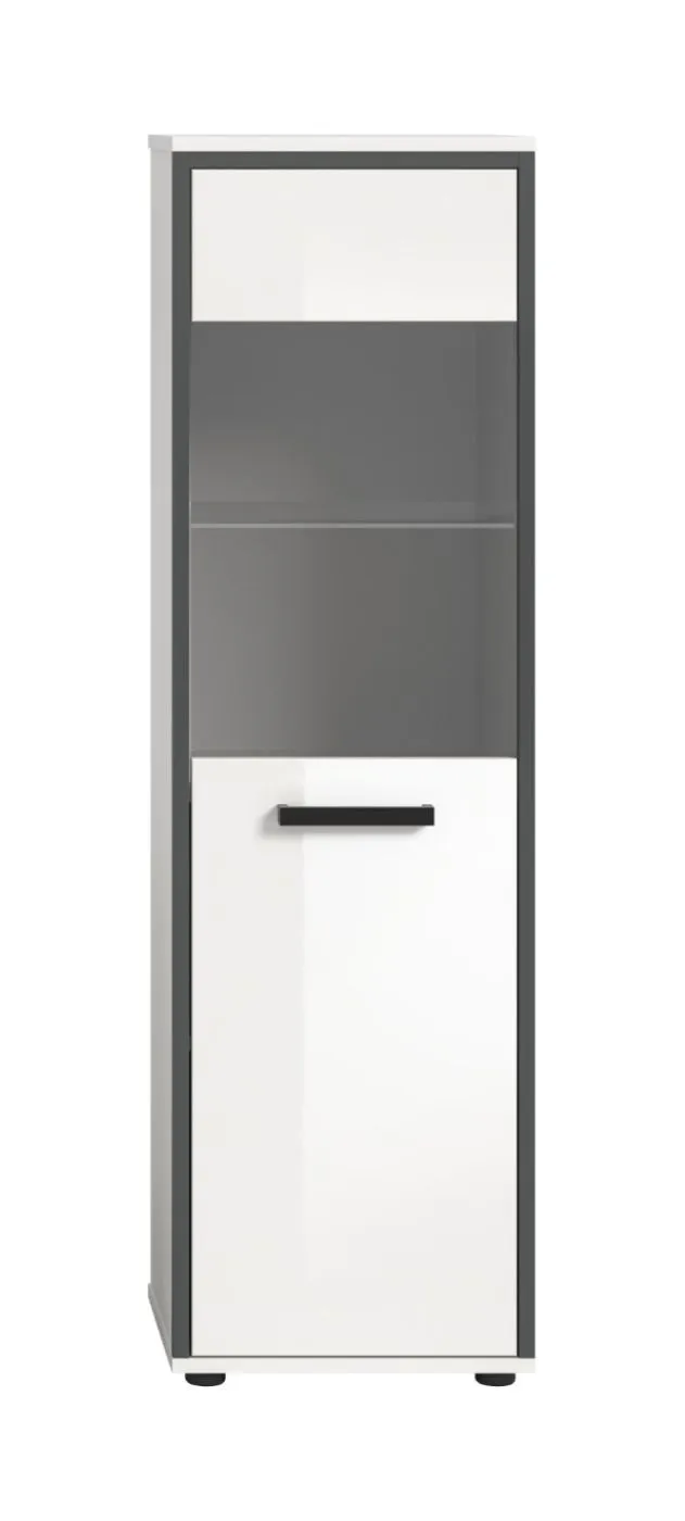 Badschrank Kojak | weiß / weiß Hochglanz | mit Beleuchtung