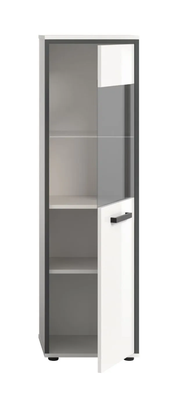 Badschrank Kojak | weiß / weiß Hochglanz | mit Beleuchtung