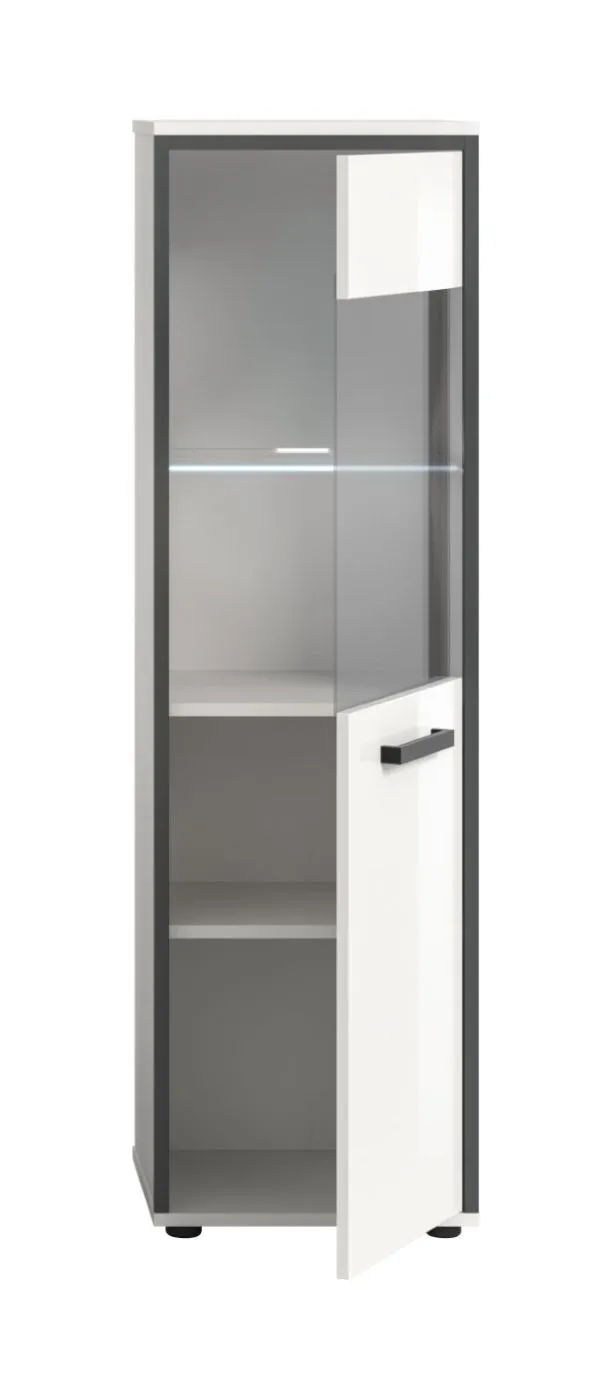 Badschrank Kojak | weiß / weiß Hochglanz | optional Beleuchtung